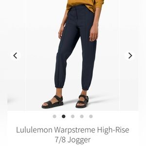 Lululemon Warpstreme high rise 7/8 black jogger